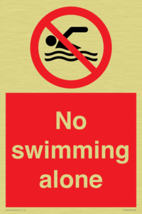 No swimming alone